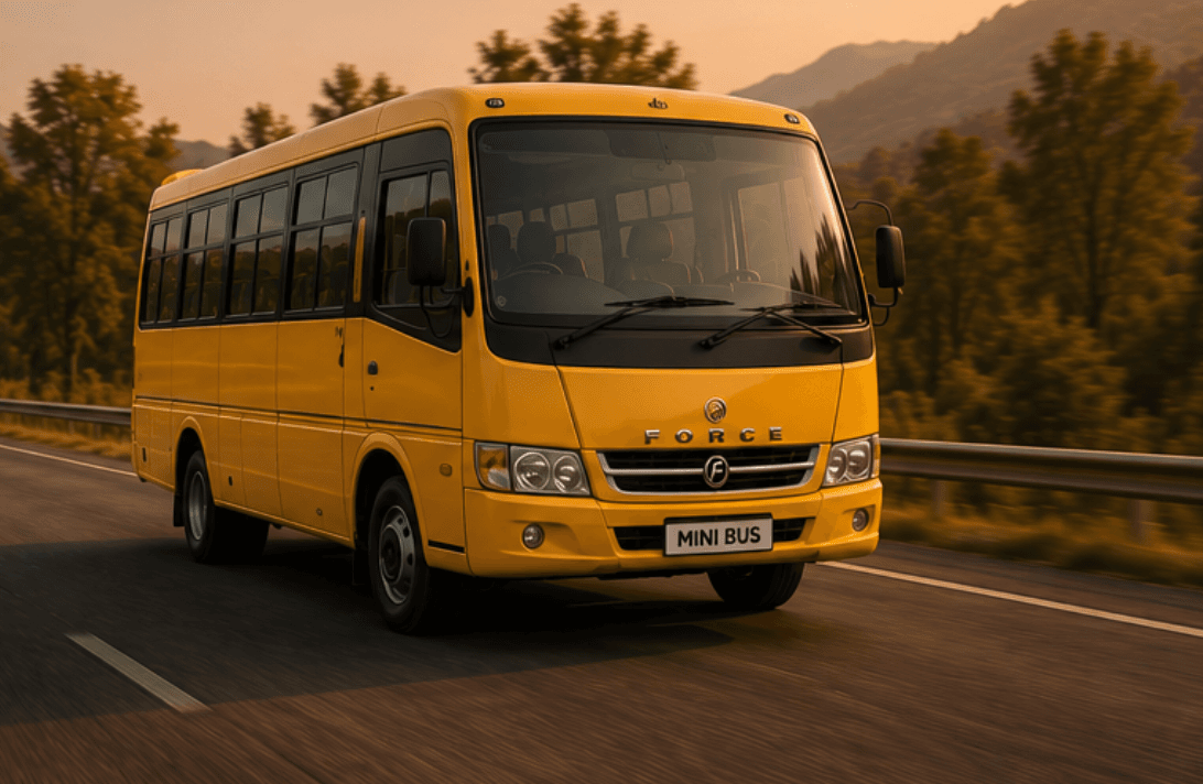 26-seater Mini Bus (side view, doors closed)